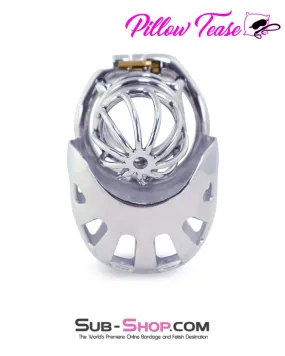 0995AR      Balls and All Full Coverage Locking Steel Chastity Device, 2" Cock Ring - MEGA Deal