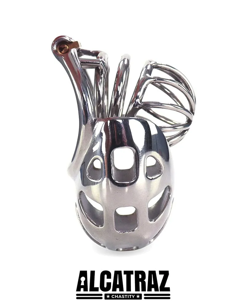 0995AR      Balls and All Full Coverage Locking Steel Chastity Device, 2" Cock Ring - MEGA Deal