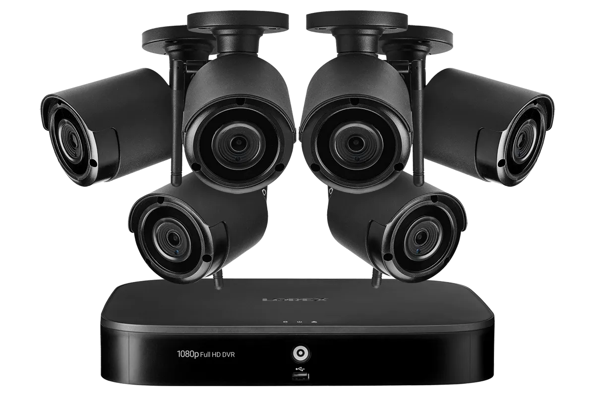 1080p Full HD 8-Channel System with 6 Wireless Security Cameras with audio