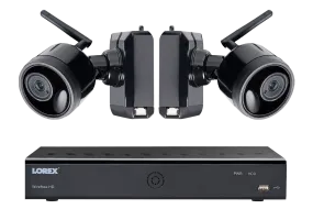 1080p Outdoor Wireless Camera System, 2 Rechargeable Wire Free Battery Powered Black Cameras, 75ft Night Vision, 1TB Hard drive, No Monthly Fees