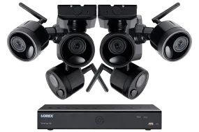 1080p Outdoor Wireless Camera System, 6 Rechargeable Wire Free Battery Powered Black Cameras, 95ft Night Vision, 1TB Hard drive, No Monthly Fees