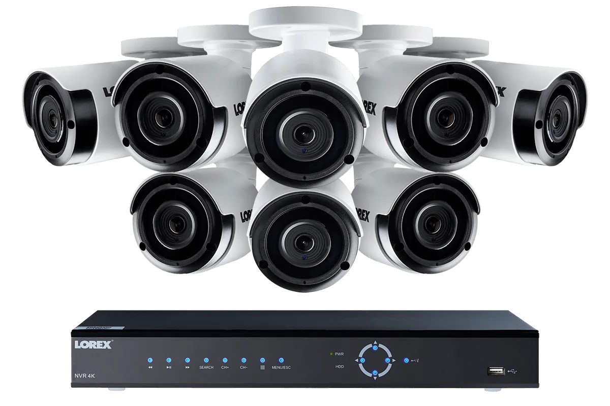 2K Super HD IP NVR security camera system with 2K (4MP) IP cameras, 130FT night vision