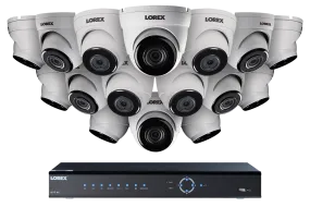 2K Super HD IP NVR security camera system with sixteen 2K (4MP) IP dome cameras, 130FT night vision