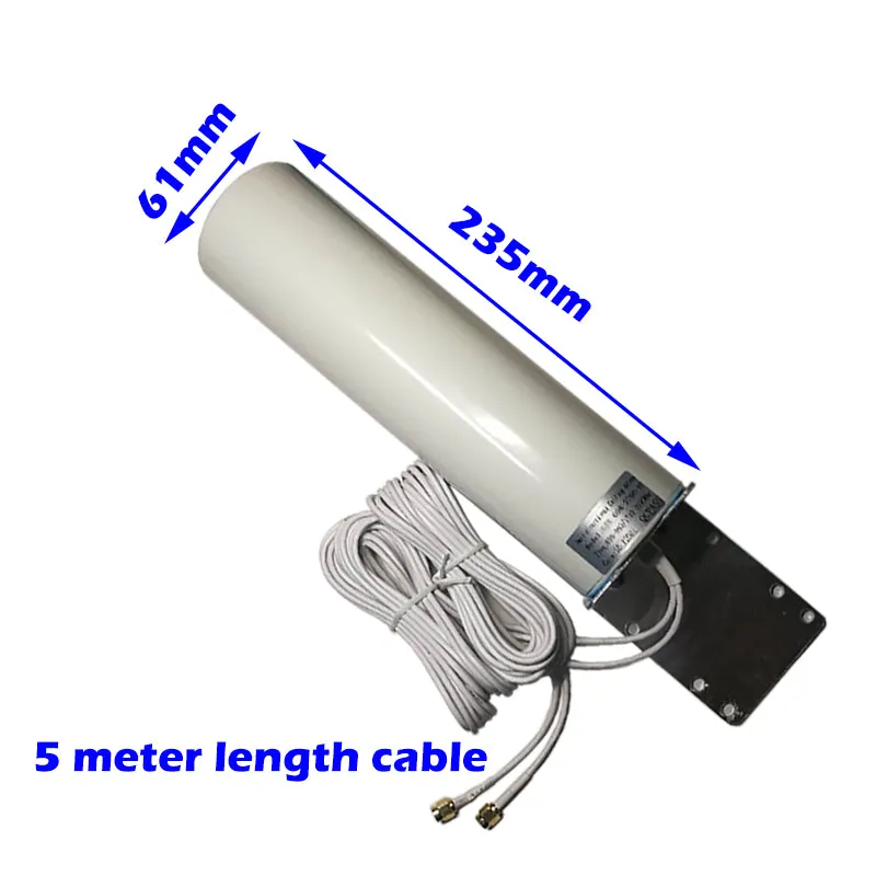 3G 4G Lte 2G Outdoor Antenna 5Meters Omni-Directional Smats9 Crc9 Connector Wide Band Compact For Ro