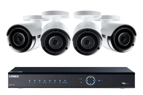 4K Ultra HD IP NVR security camera system with four 2K 4MP IP cameras