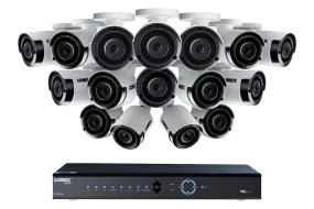 4K Ultra HD IP NVR system with sixteen 2K 4MP IP cameras