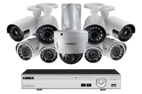 9 Camera HD Home Security System featuring 4 Ultra-Wide Angle Cameras and PTZ