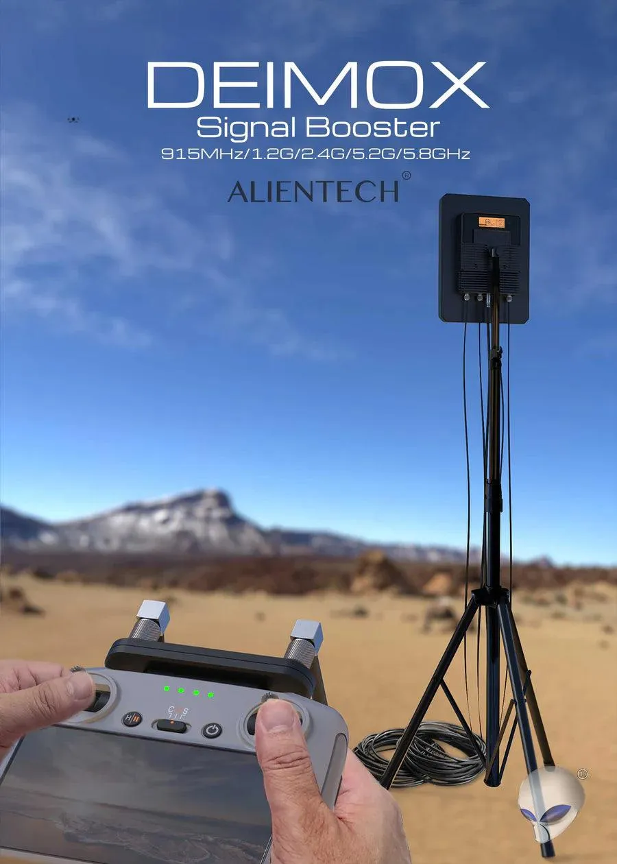 ALIENTECH Deimox Ultimate Signal Booster - Universal Drone Range Enhancer with Advanced Multi-Frequency Amplification