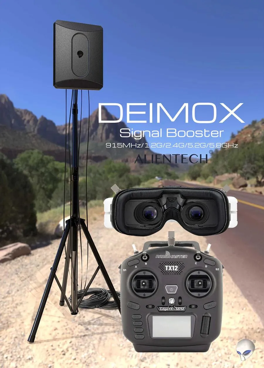 ALIENTECH Deimox Ultimate Signal Booster - Universal Drone Range Enhancer with Advanced Multi-Frequency Amplification