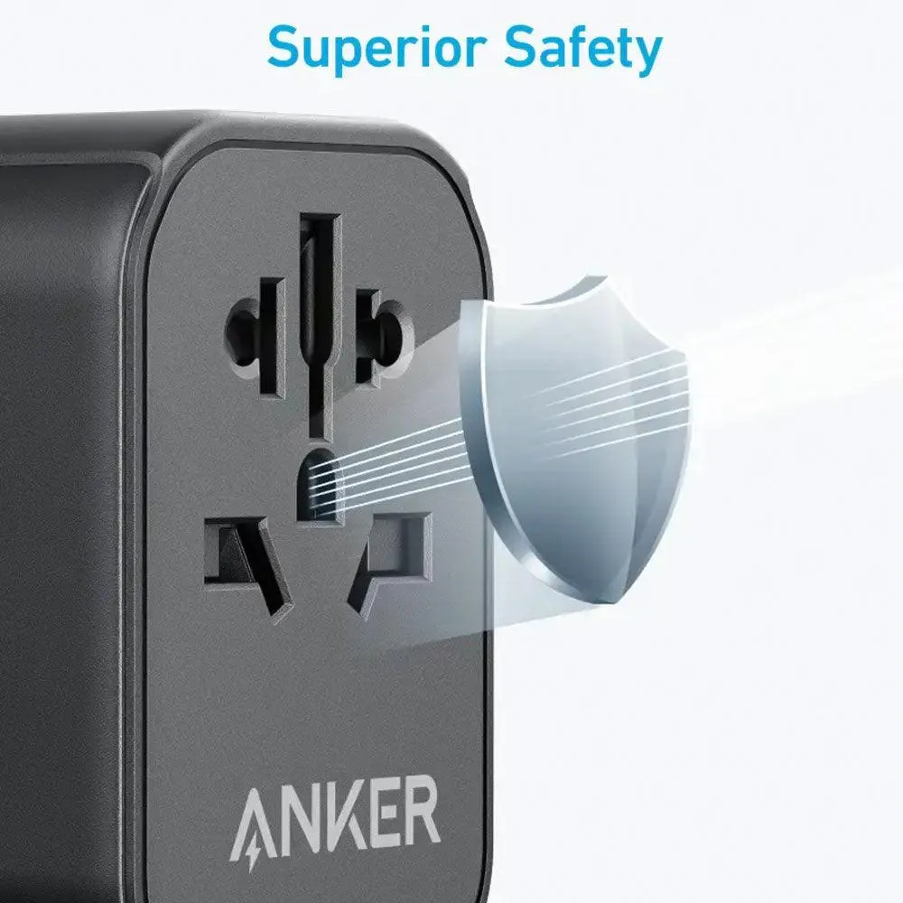 Anker 312 A9212K11 Outlet Extender Wall Charger 2x USB   Type-C 30W Fast Charging - Black