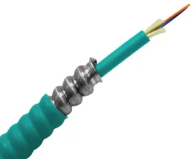 Armored Indoor Distribution Multimode 10 Gig OM4 Plenum Fiber Optic Cable