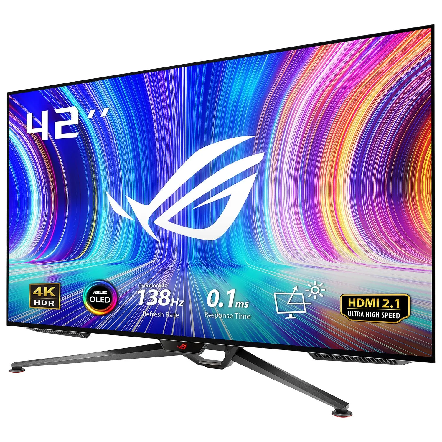 ASUS ROG Swift 41.5" 4K Ultra HD 138Hz 0.1ms GTG OLED Gaming Monitor (PG42UQ) - Black