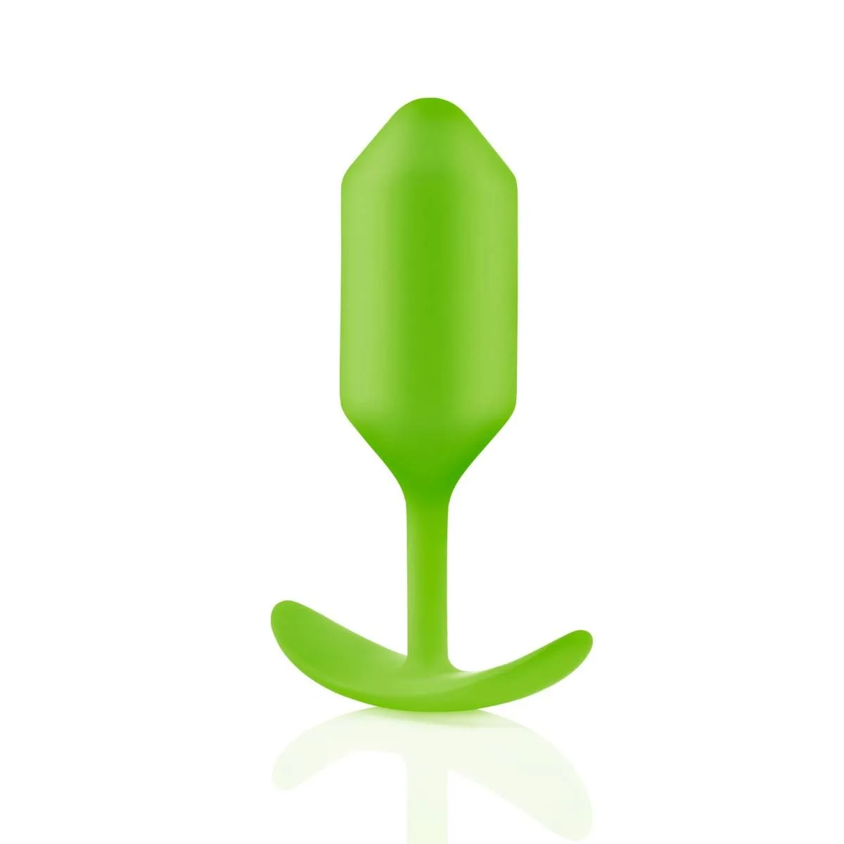 b-Vibe Snug Plug 3 Weighted Silicone Butt Plug Lime Green