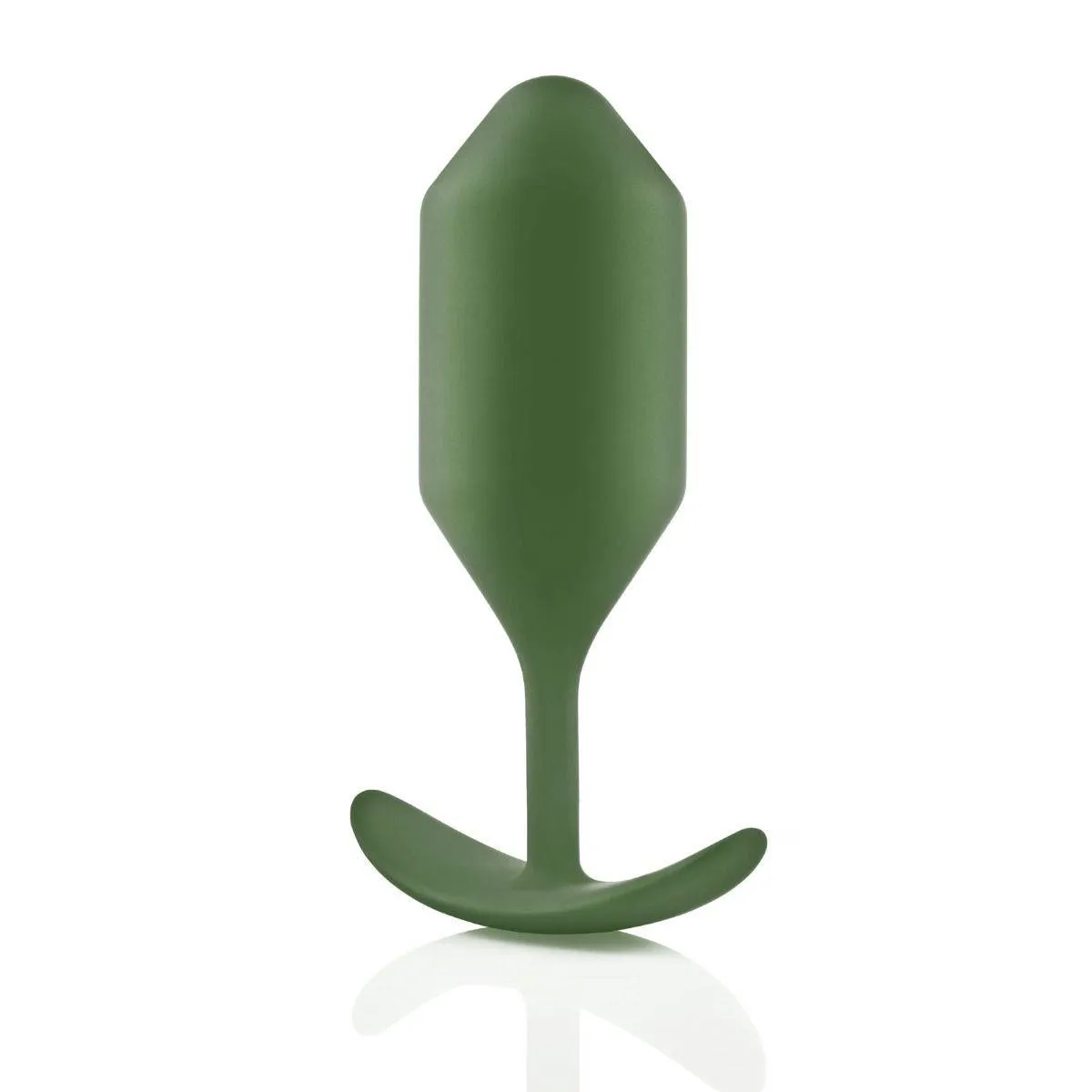 b-Vibe Snug Plug 4 Weighted Silicone Butt Plug Army Green