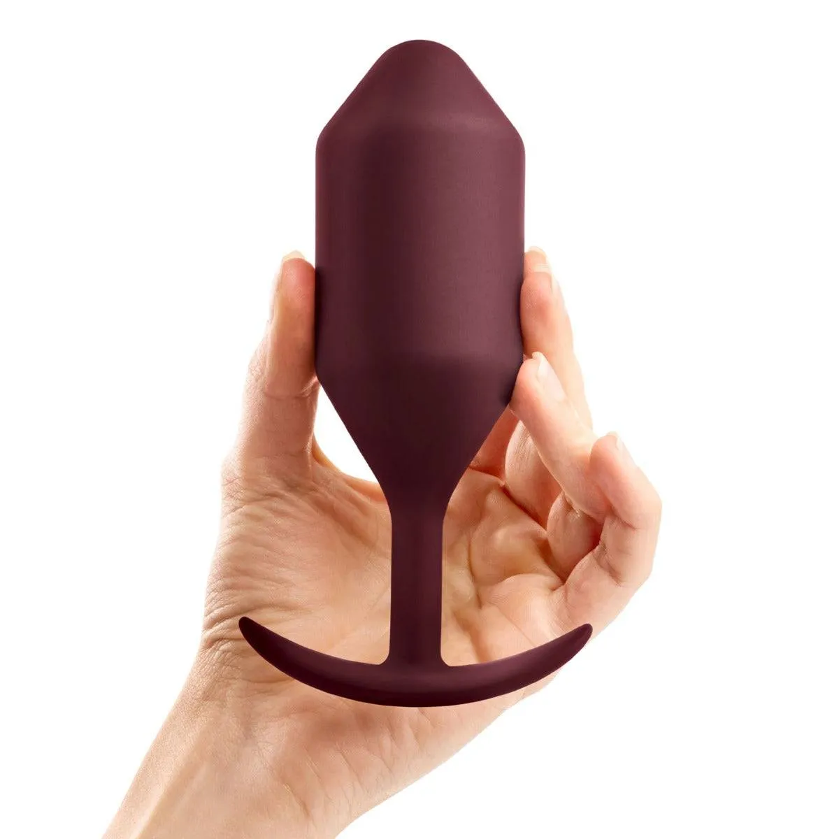 b-Vibe Snug Plug 5 Weighted Silicone Butt Plug Maroon