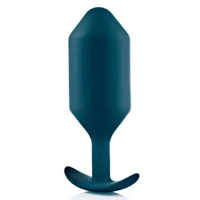 b-Vibe Snug Plug 6 Weighted Silicone Butt Plug Marine Blue