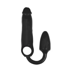 Curve Toys Rooster XXXPANDER Smooth Penis Extender Sheath with Cockring and Anal Plug