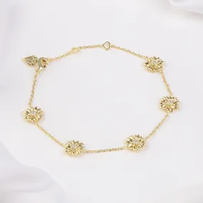 Daisy Multi Gold Bracelet