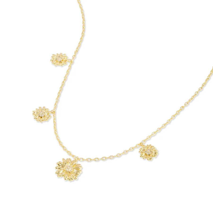 Daisy Multi Gold Necklace