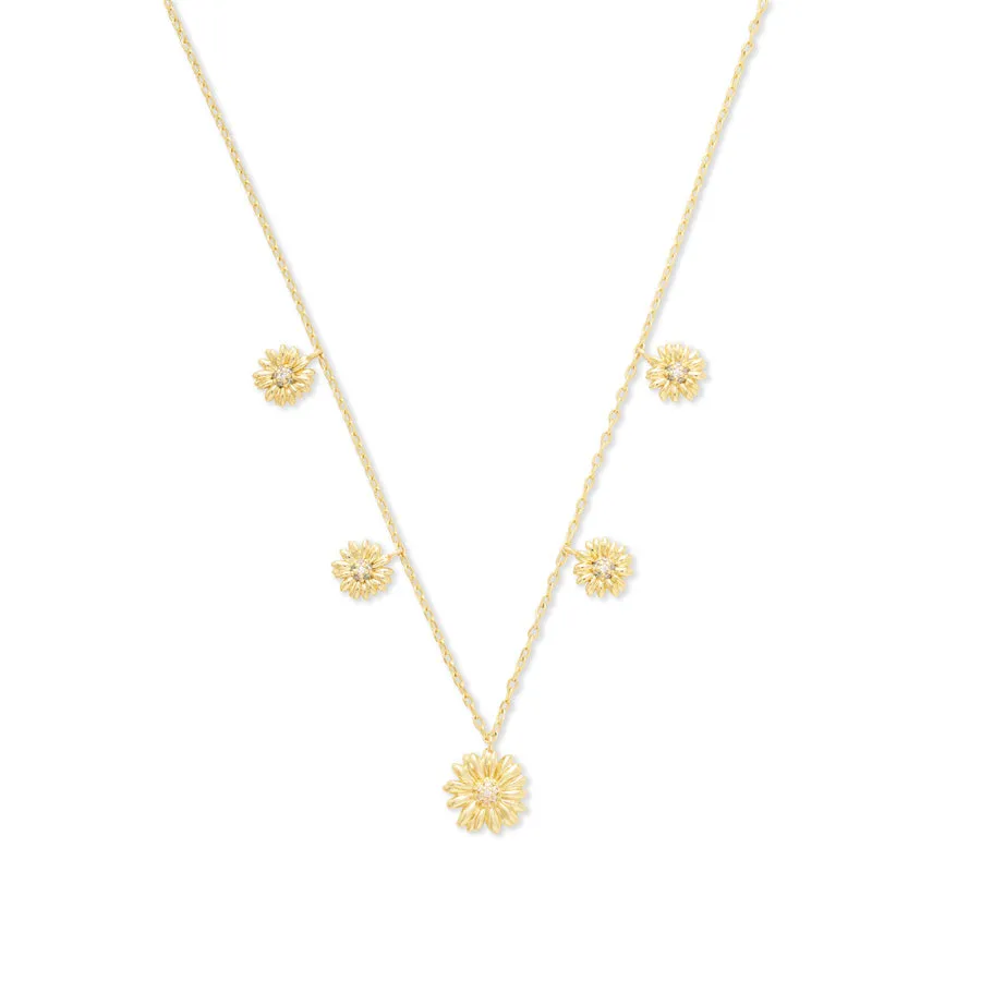 Daisy Multi Gold Necklace