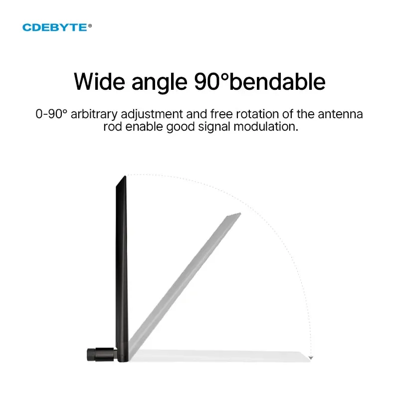 EBYTE TX915-JKD-20 915MHz Rubber Antenna Series Sucker Antenna Foldable SMA-J Interface Cabinet Antenna TPEE Material for Modem