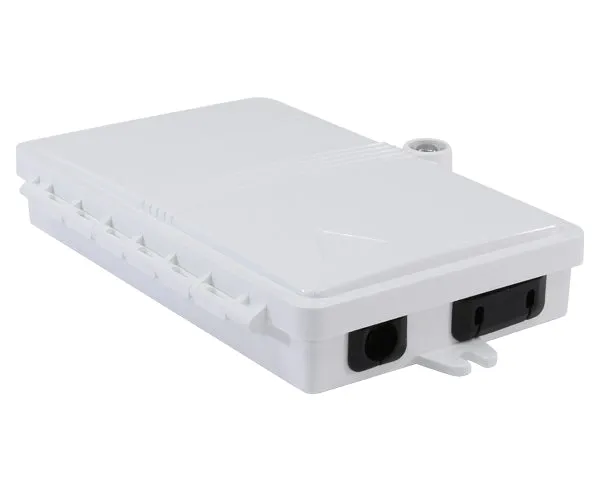 Fiber Termination Box, Wall Mount, Plastic, 2 Splices, Outdoor, IP-66 Rated White