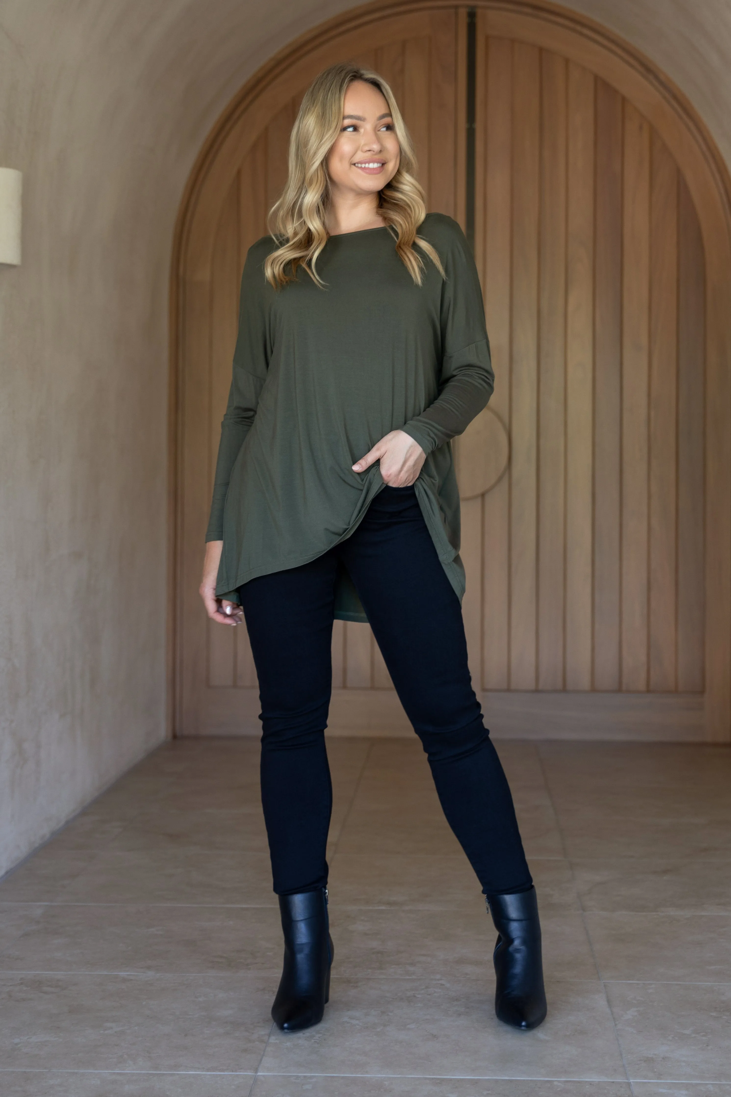 FINAL SALE Pippa Top in Pine