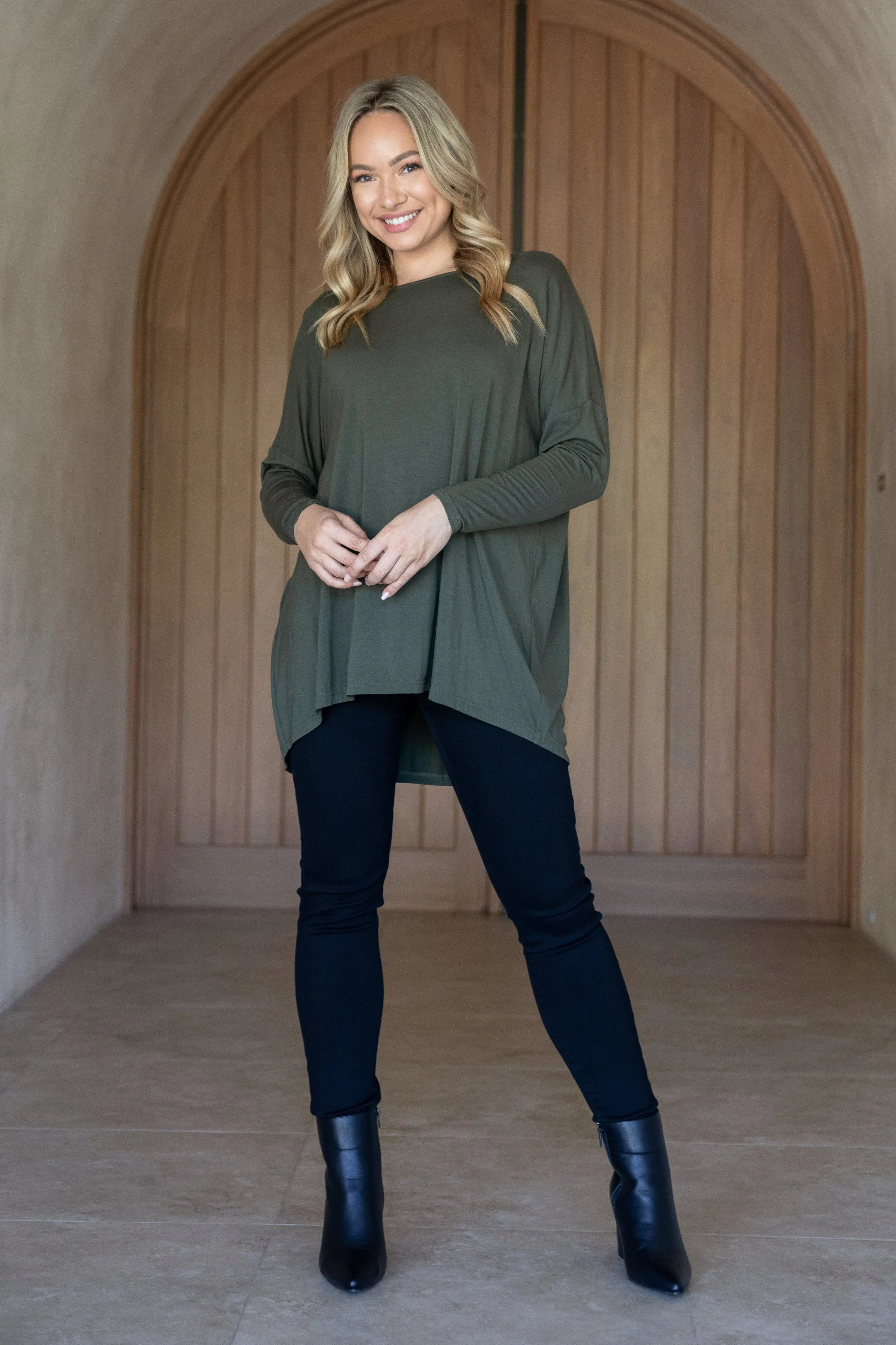 FINAL SALE Pippa Top in Pine