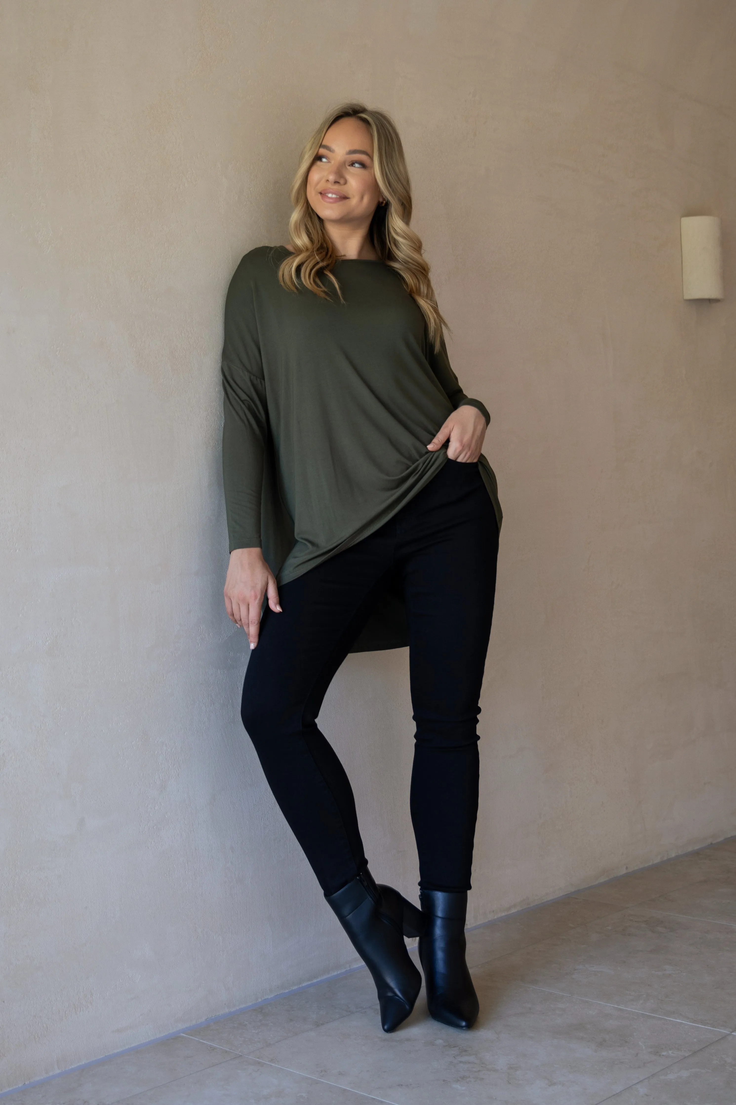 FINAL SALE Pippa Top in Pine