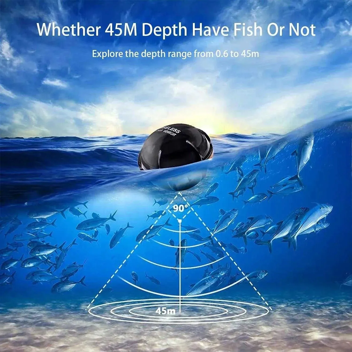 Fish Finder 100M Wireless Sonar-Sensor