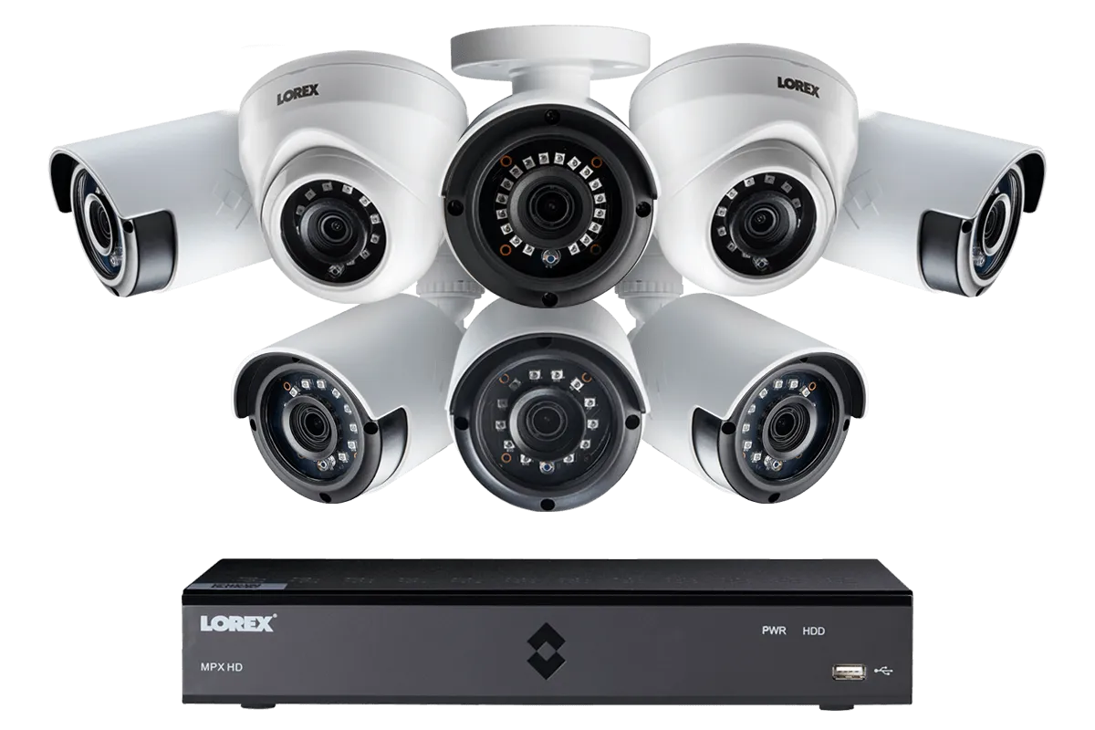 HD Security Camera System with Six 1080p Bullet and Two Dome Cameras