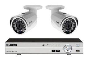 Home Security System with 2 HD 1080p Security Cameras featuring 150 Foot Night Vision