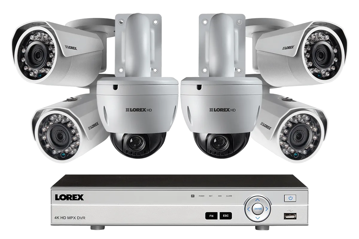 Home Security System with HD 1080p Bullet Cameras and two 720p PTZ Cameras