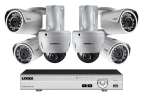 Home Security System with HD 1080p Bullet Cameras and two 720p PTZ Cameras