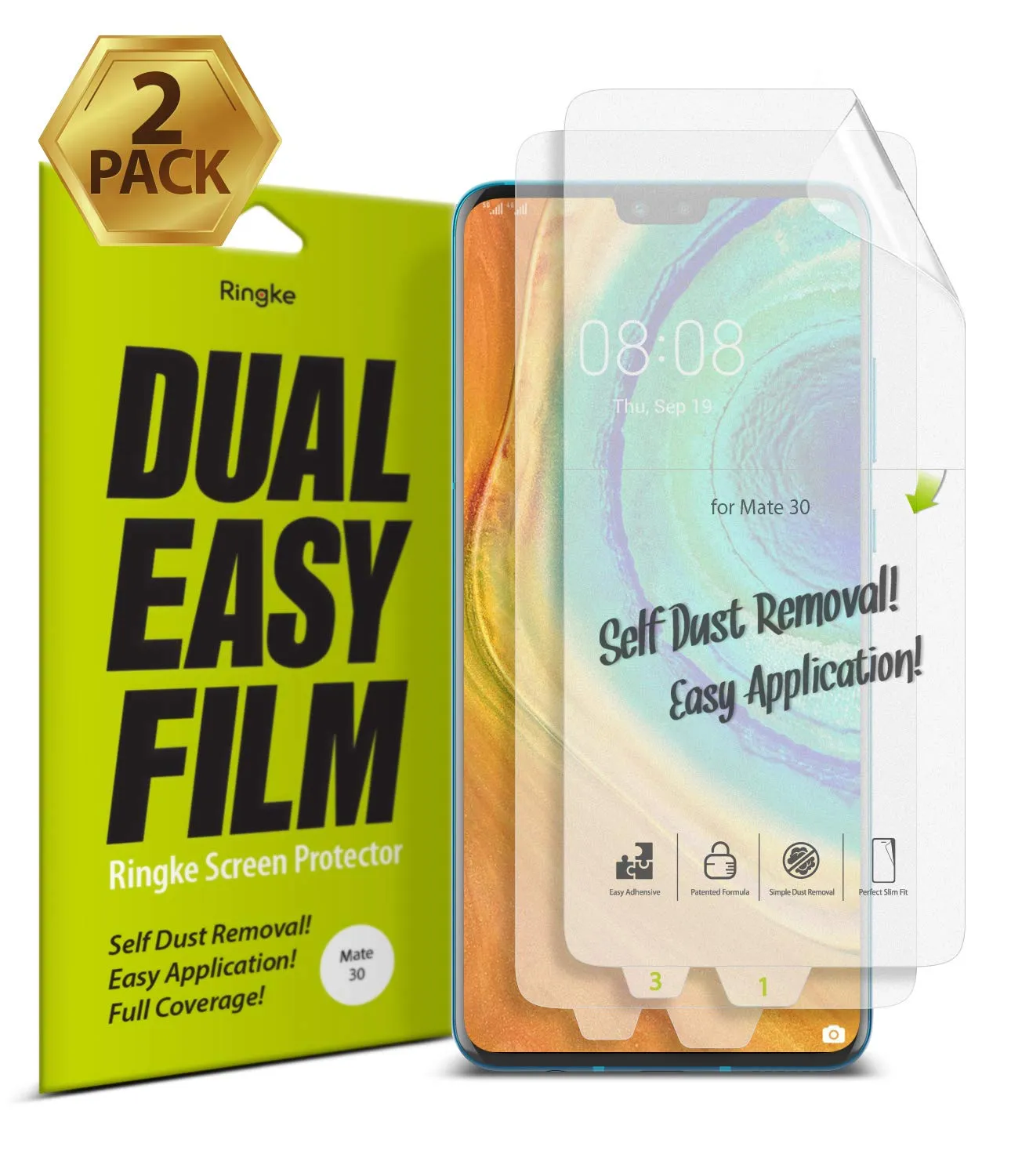 Huawei Mate 30 Screen Protector | Dual Easy Full - 2 Pack