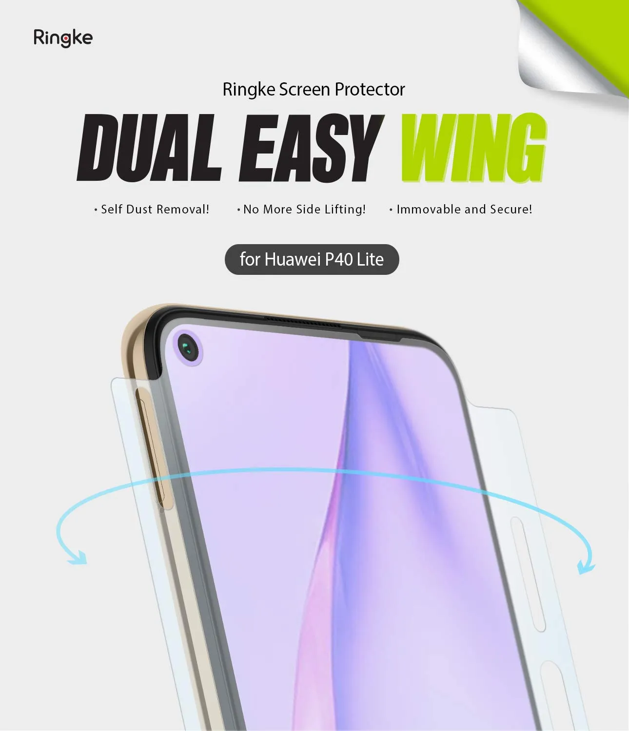 Huawei P40 Lite Screen Protector Film - Dull Easy Wing - 2 Pack