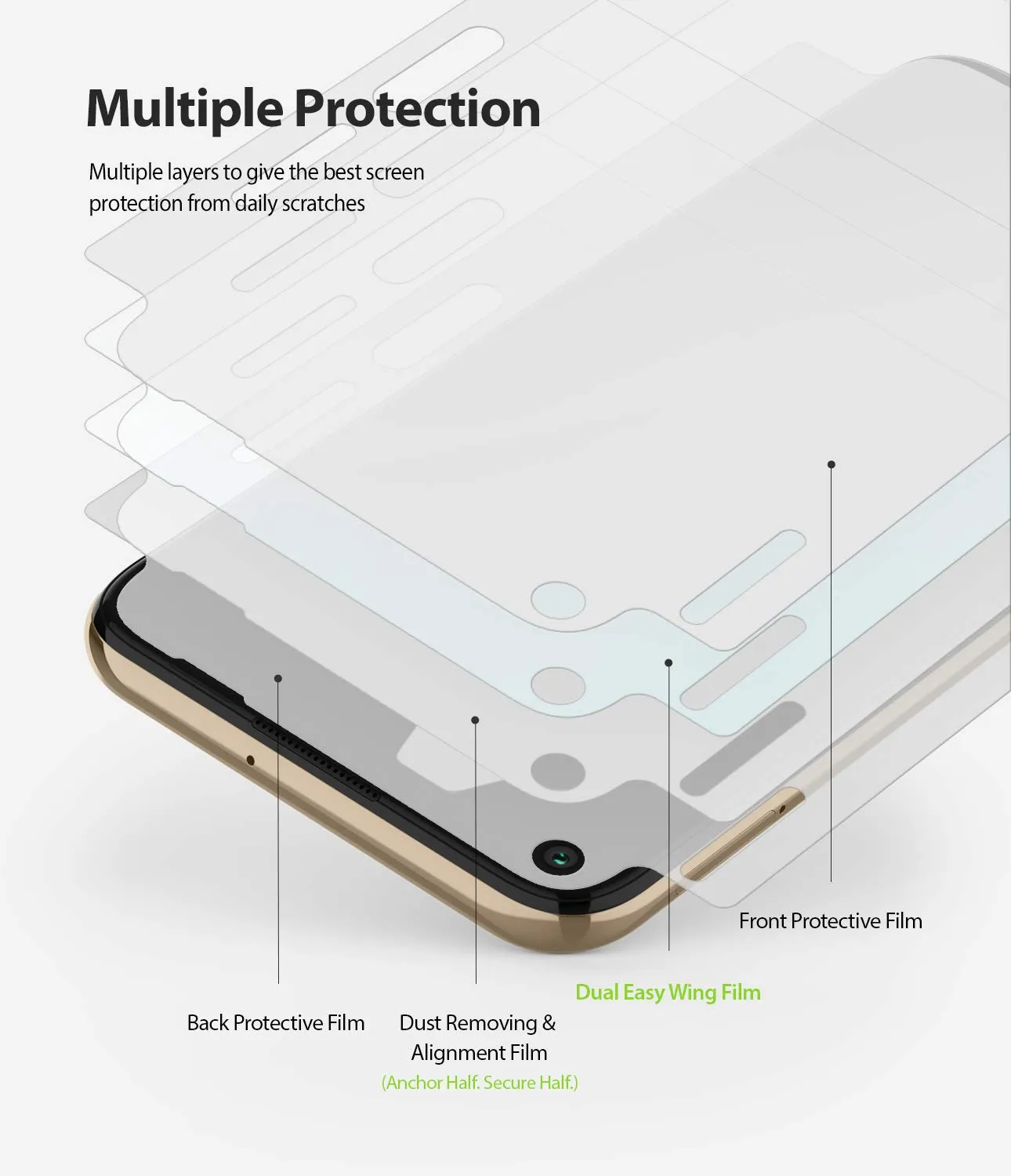 Huawei P40 Lite Screen Protector Film - Dull Easy Wing - 2 Pack