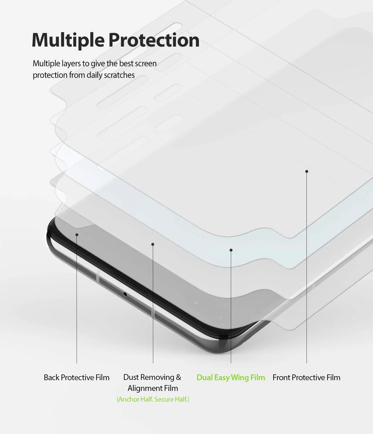 Huawei P40 Screen Protector Dual Easy Wing - 2 Pack