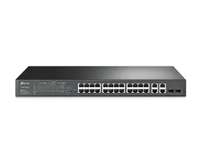 JetStream 24-Port 10/100Mbps   4-Port Gigabit Smart Switch with 24-Port PoE 