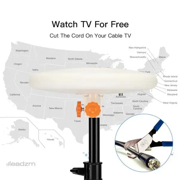 Leadzm TA-A1 150 Miles TV Antenna Indoor Outdoor Omni-directional