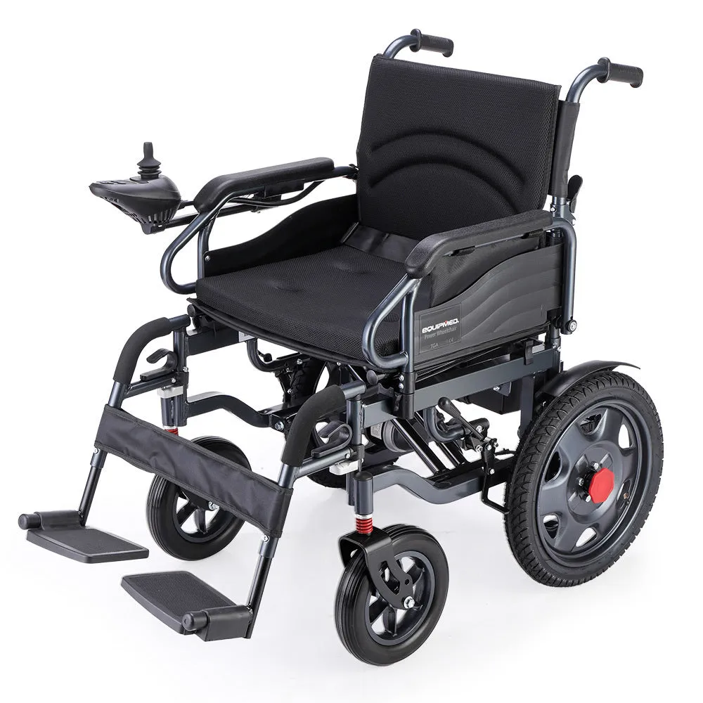 Long Range Folding Electric Wheelchair, 52cm Seat, Equipmed