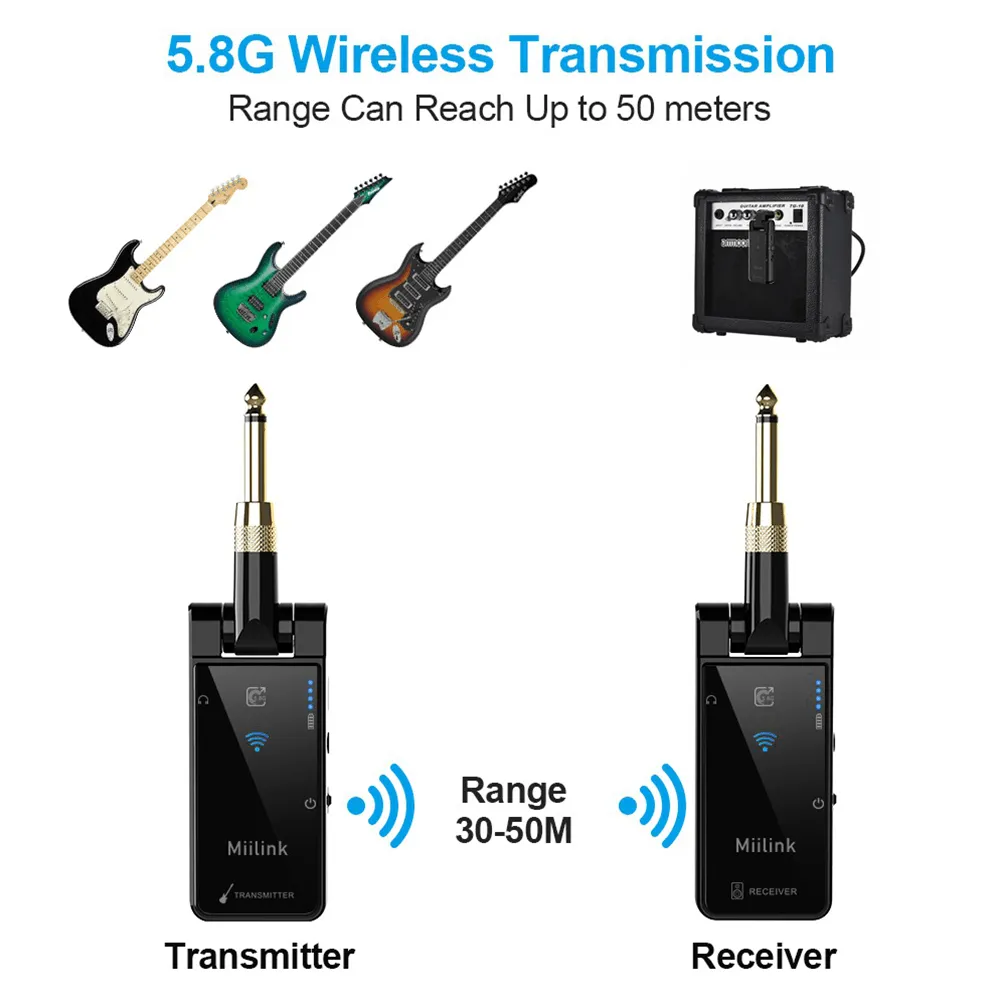 M2 Wireless Guitar Transmitter & Receiver