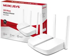 Mercusys MW305R 300Mbps Wireless N Router, 4-Port, 5dBi Antennas, Miniature Design