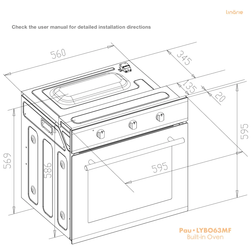 Pau 63L Built-In Electric Oven LYBO63MF