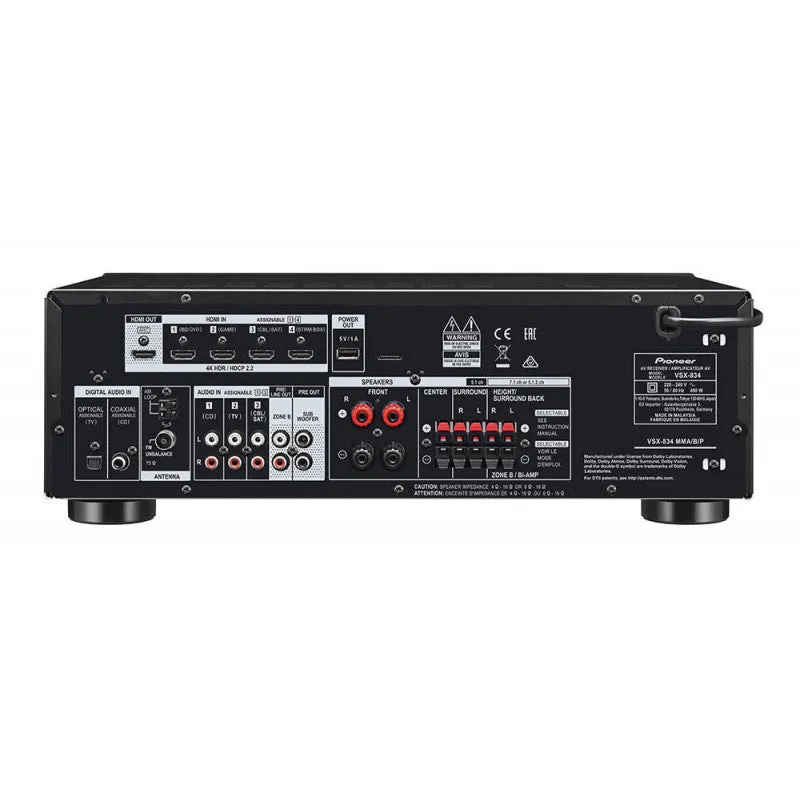 Pioneer VSX-834 7.2 Ch AV Receiver