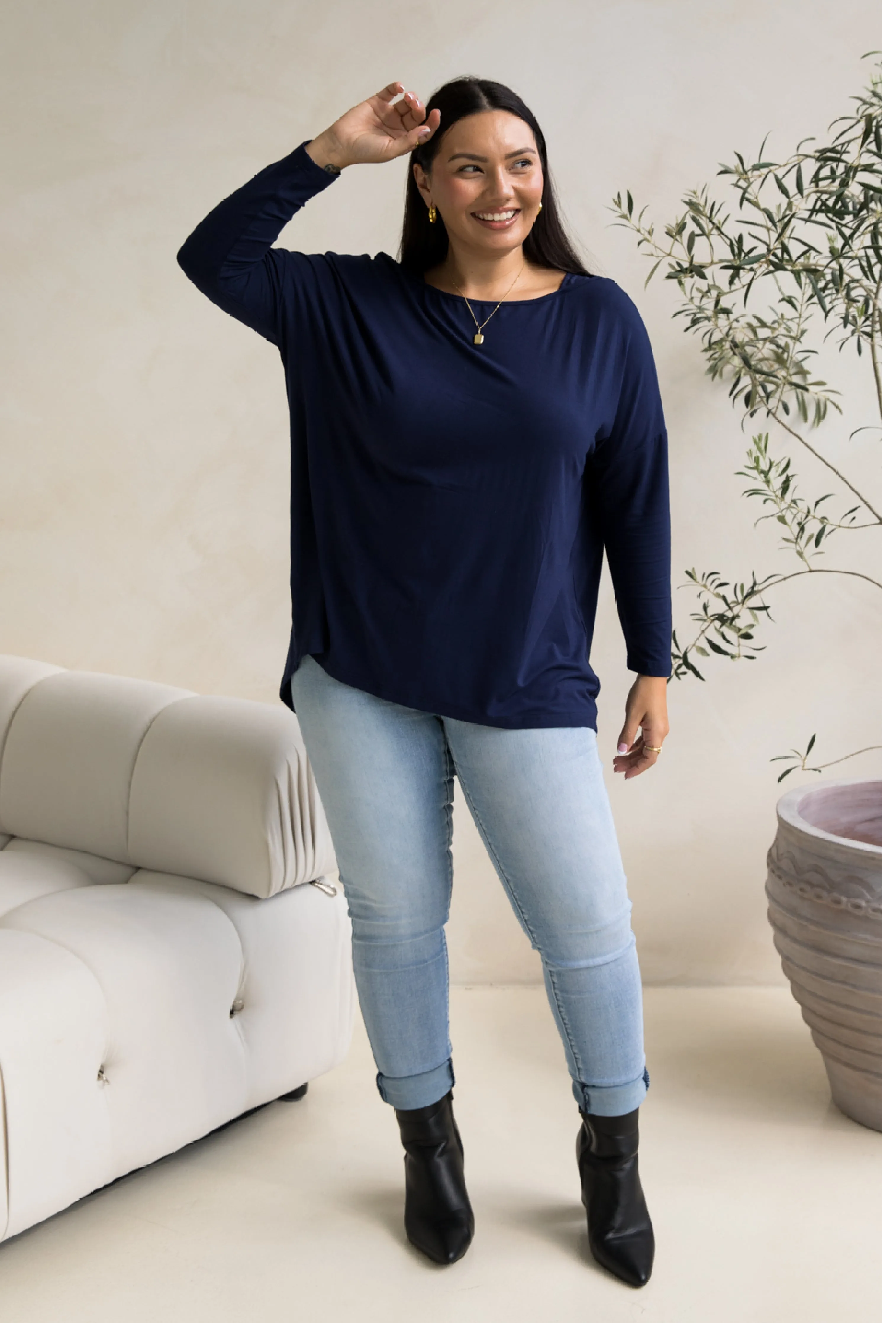 Pippa Top in Navy