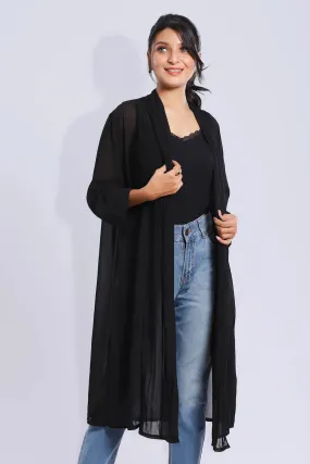 Pleated Long Shrug