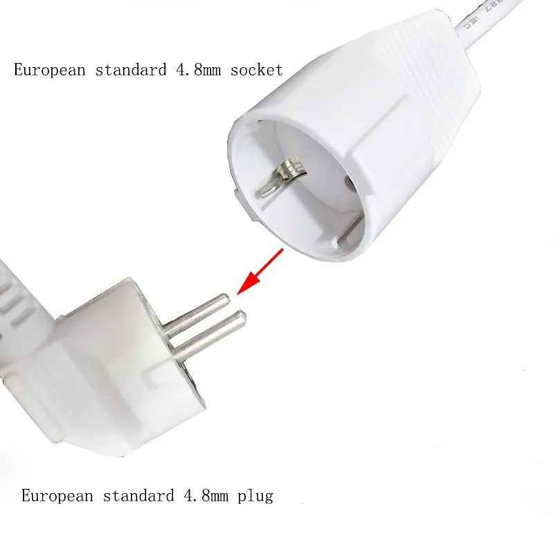 Power Extension Cord Male Plug to Female Socket Adapter Power Cable Conversion For 3000W wire core 13/16A