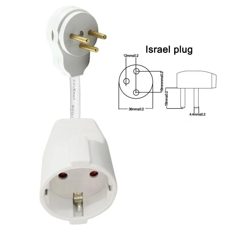 Power Extension Cord Male Plug to Female Socket Adapter Power Cable Conversion For 3000W wire core 13/16A