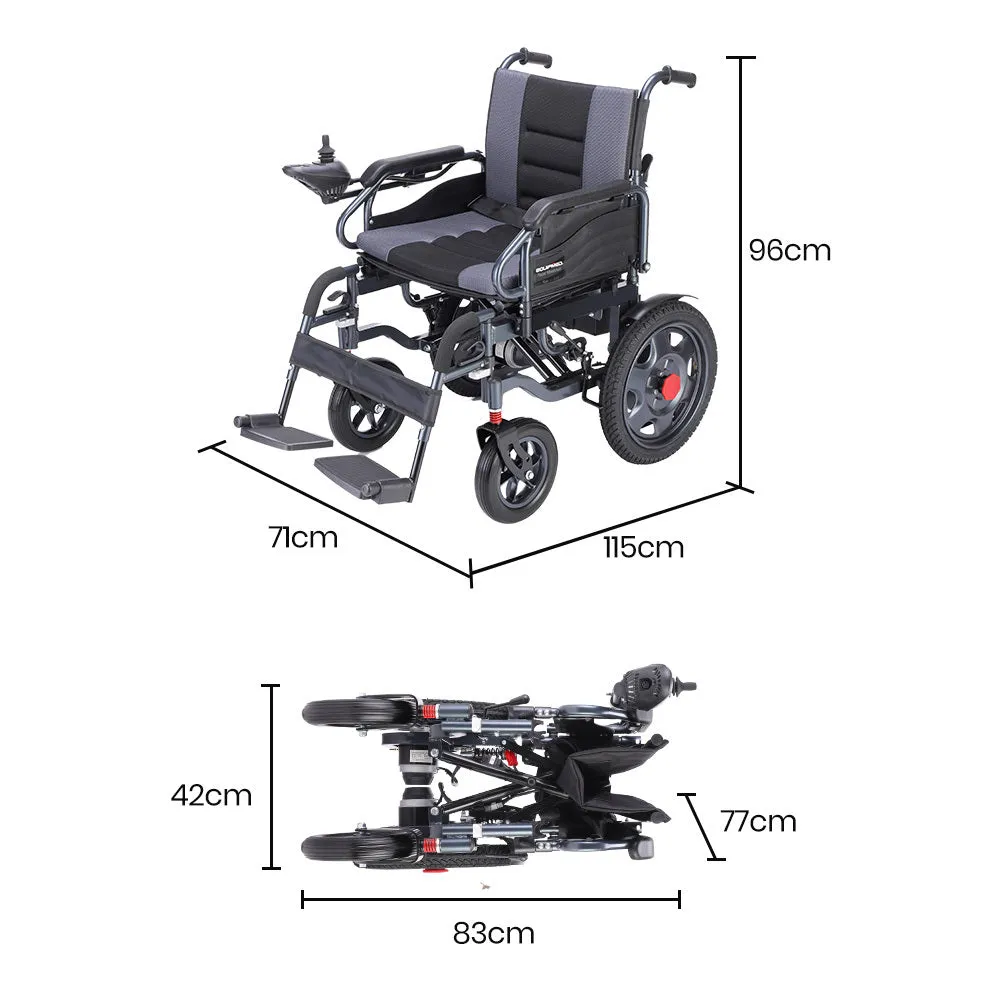 Premium Electric Folding Wheelchair, Long Range, Bariatric, Equipmed